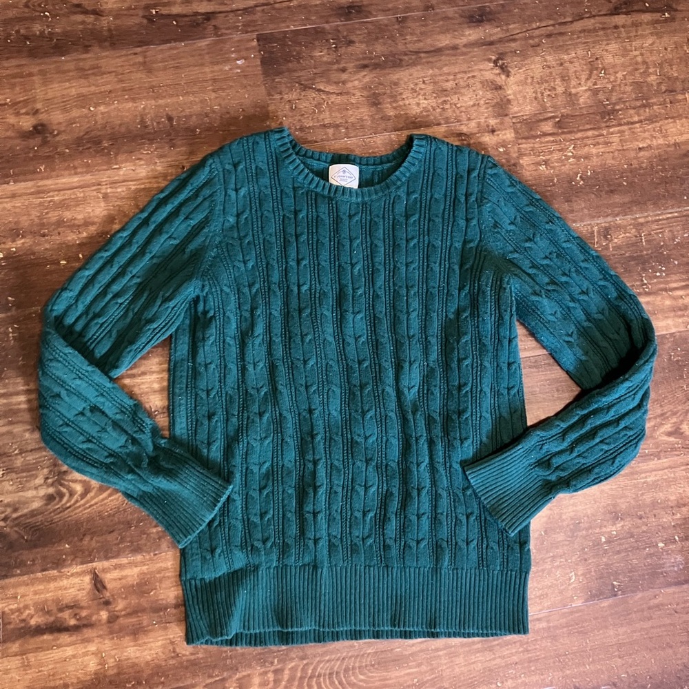 St. John's Bay Teal Cable Knit Sweater